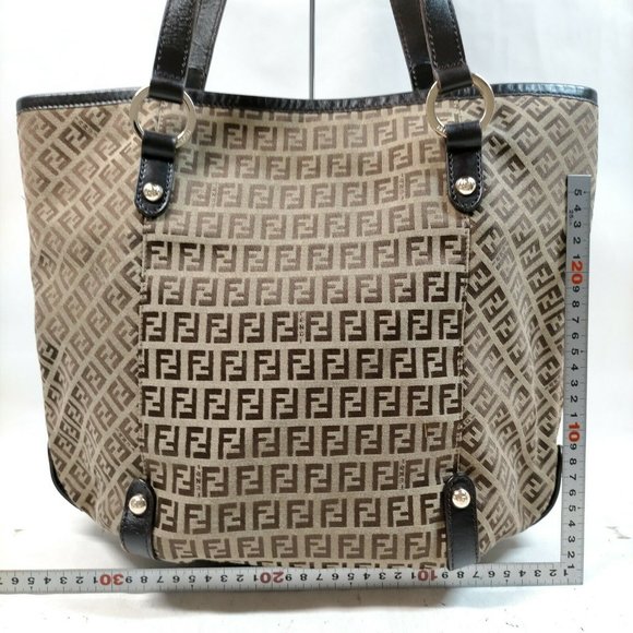 AUTHENTIC Fendi Tote Bag Black Nylon - Picture 4 of 15